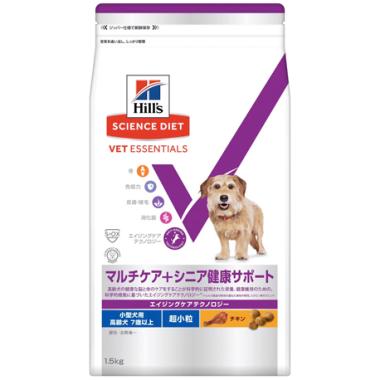 【犬】ベット・エッセンシャル 小型犬用 マルチケア＋シニア健康サポート（避妊・去勢後にも） 超小粒 高齢犬 7歳以上